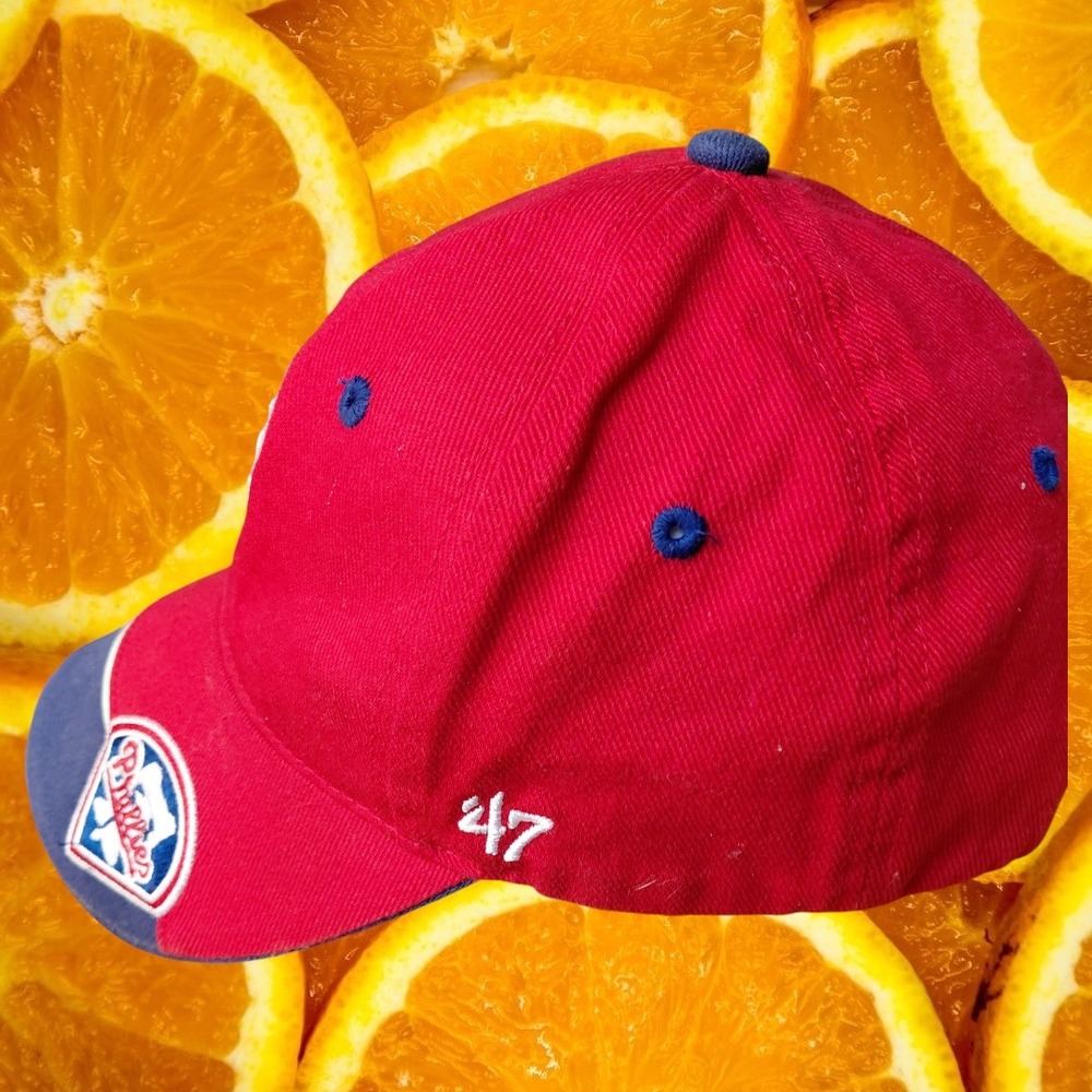 47 Brand Philadelphia Phillies Youth Baseball Cap Embroidered Adjustable Strap - Picture 2 of 7